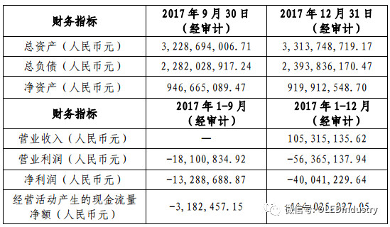 天馬有機發(fā)光主要財務指標